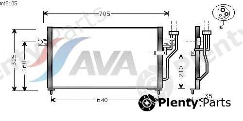  AVA QUALITY COOLING part MT5105 Condenser, air conditioning