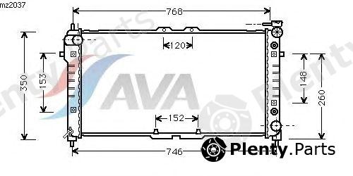  AVA QUALITY COOLING part MZ2037 Radiator, engine cooling