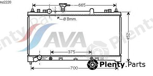  AVA QUALITY COOLING part MZ2220 Radiator, engine cooling