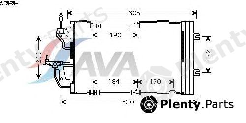  AVA QUALITY COOLING part OL5454 Condenser, air conditioning