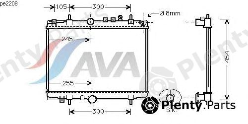  AVA QUALITY COOLING part PE2208 Radiator, engine cooling