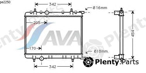 AVA QUALITY COOLING part PE2250 Radiator, engine cooling