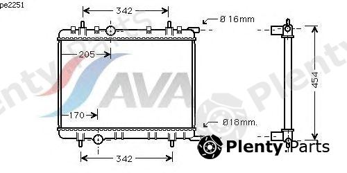  AVA QUALITY COOLING part PE2251 Radiator, engine cooling