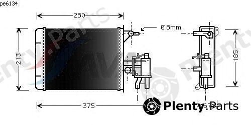 AVA QUALITY COOLING part PE6134 Heat Exchanger, interior heating
