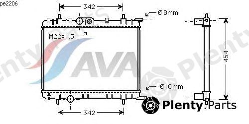  AVA QUALITY COOLING part PEA2206 Radiator, engine cooling