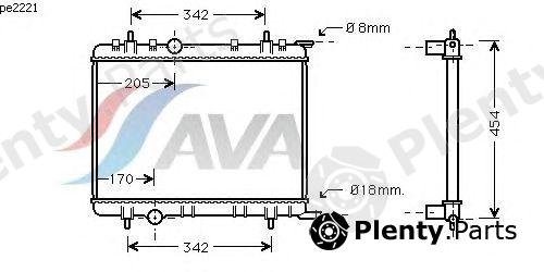  AVA QUALITY COOLING part PEA2221 Radiator, engine cooling