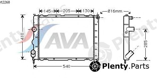  AVA QUALITY COOLING part RT2268 Radiator, engine cooling