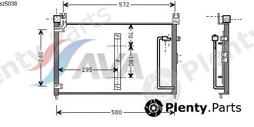  AVA QUALITY COOLING part SZ5038 Condenser, air conditioning
