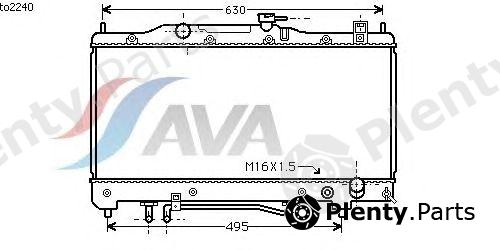 AVA QUALITY COOLING part TO2240 Radiator, engine cooling