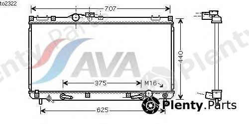  AVA QUALITY COOLING part TO2322 Radiator, engine cooling