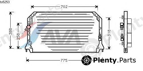  AVA QUALITY COOLING part TO5253 Condenser, air conditioning