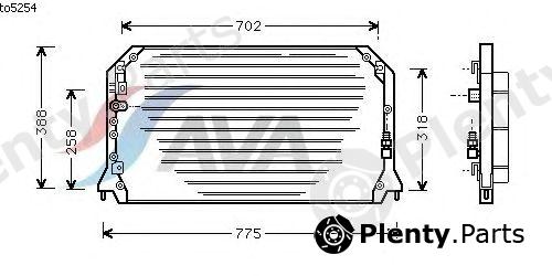  AVA QUALITY COOLING part TO5254 Condenser, air conditioning