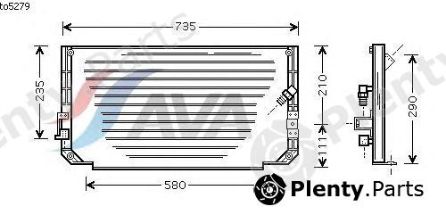  AVA QUALITY COOLING part TO5279 Condenser, air conditioning
