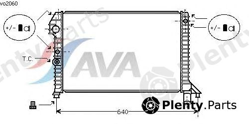  AVA QUALITY COOLING part VO2060 Radiator, engine cooling