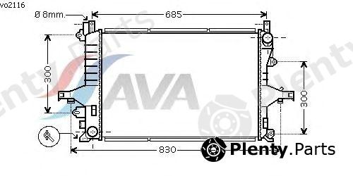  AVA QUALITY COOLING part VO2116 Radiator, engine cooling