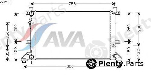  AVA QUALITY COOLING part VW2155 Radiator, engine cooling