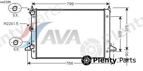  AVA QUALITY COOLING part VW2184 Radiator, engine cooling