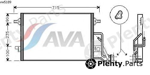  AVA QUALITY COOLING part VW5189 Condenser, air conditioning