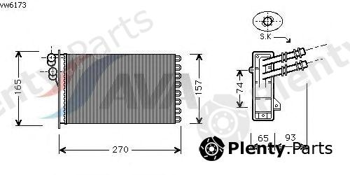  AVA QUALITY COOLING part VW6173 Heat Exchanger, interior heating