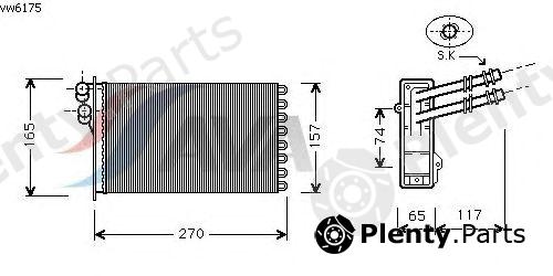  AVA QUALITY COOLING part VW6175 Heat Exchanger, interior heating