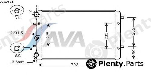  AVA QUALITY COOLING part VWA2174 Radiator, engine cooling