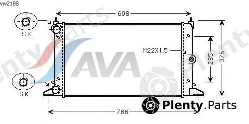 AVA QUALITY COOLING part VWA2188 Radiator, engine cooling
