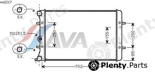  AVA QUALITY COOLING part VWA2217 Radiator, engine cooling