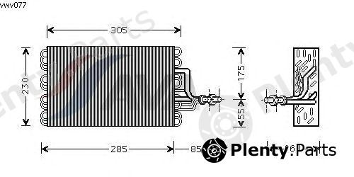  AVA QUALITY COOLING part VWV077 Evaporator, air conditioning