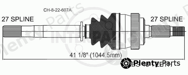  INTERPARTS part CH-8-22-607A (CH822607A) Drive Shaft