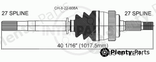  INTERPARTS part CH-8-22-608A (CH822608A) Drive Shaft