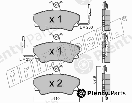  fri.tech. part 071.0 (0710) Brake Pad Set, disc brake