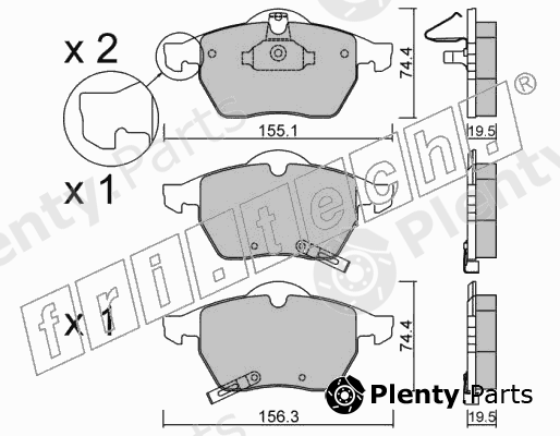  fri.tech. part 120.1 (1201) Brake Pad Set, disc brake