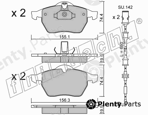  fri.tech. part 120.3W (1203W) Brake Pad Set, disc brake