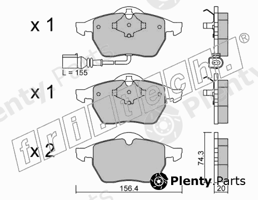  fri.tech. part 188.4 (1884) Brake Pad Set, disc brake