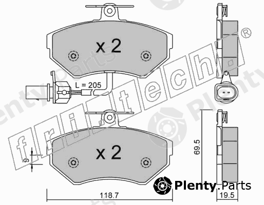  fri.tech. part 224.2 (2242) Brake Pad Set, disc brake