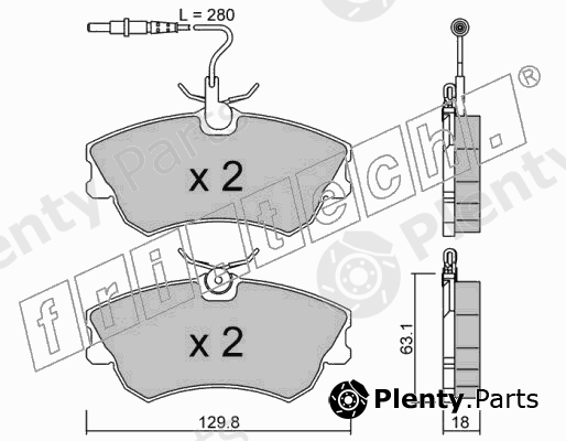  fri.tech. part 231.0 (2310) Brake Pad Set, disc brake