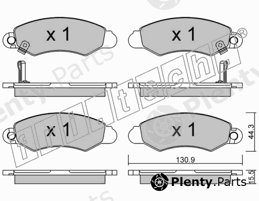  fri.tech. part 433.0 (4330) Brake Pad Set, disc brake