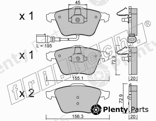  fri.tech. part 565.4 (5654) Brake Pad Set, disc brake