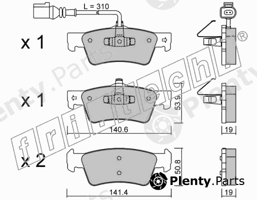  fri.tech. part 677.1 (6771) Brake Pad Set, disc brake