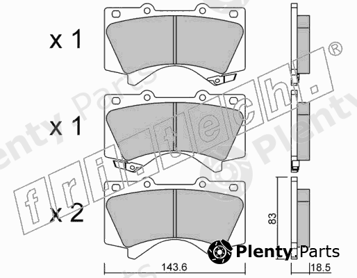  fri.tech. part 837.0 (8370) Brake Pad Set, disc brake
