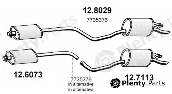  ASSO part 12.8029 (128029) Middle-/End Silencer