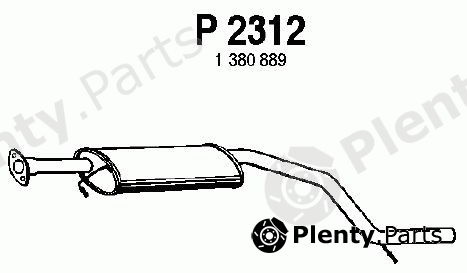  FENNO part P2312 Middle Silencer
