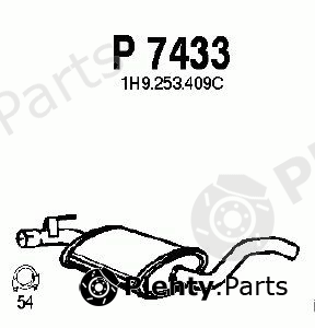  FENNO part P7433 Middle Silencer