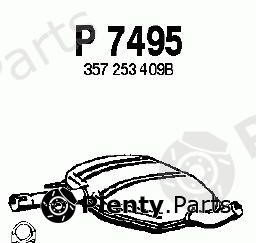  FENNO part P7495 Middle Silencer