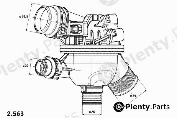  BEHR THERMOT-TRONIK part 2.563.02 (256302) Thermostat, coolant