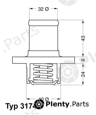  WAHLER part 3174.89D (317489D) Thermostat, coolant