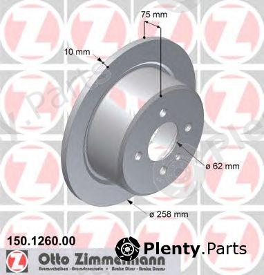  ZIMMERMANN part 150.1260.00 (150126000) Brake Disc