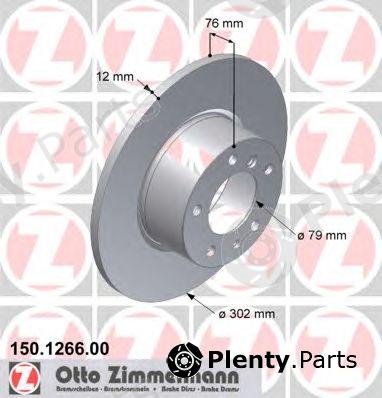  ZIMMERMANN part 150.1266.00 (150126600) Brake Disc