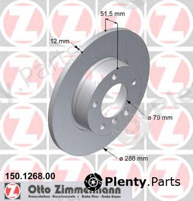  ZIMMERMANN part 150.1268.00 (150126800) Brake Disc