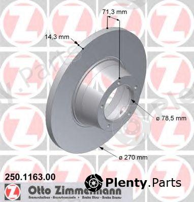  ZIMMERMANN part 250.1163.00 (250116300) Brake Disc